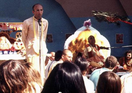 Сан-Диего, июнь 1972 г. Шрила Прабхупада на фестивале в Балбоа-парке